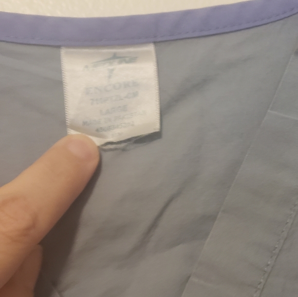 Unisex Medline reversible drawstring scrubs Gray/blue Large - Picture 5 of 9